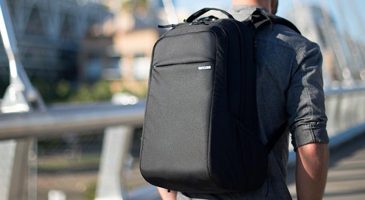 icon slim backpack with woolenex