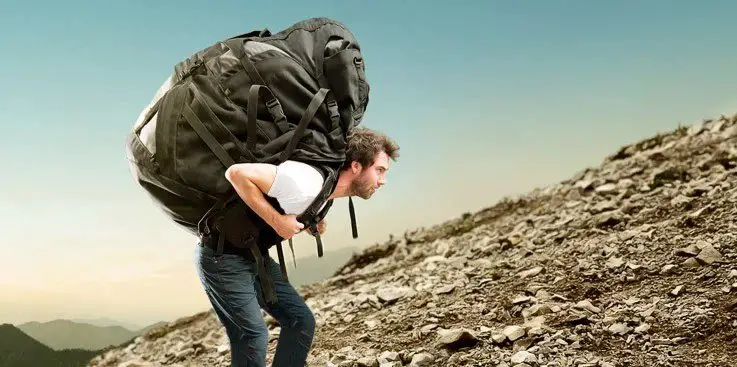 heavy backpack